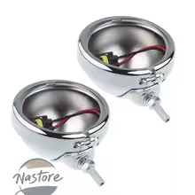 並行輸入品 バイク フォグランプ ヘッドライト クロームペア4.5インチ4 1 カスタムパーツ 部品 アクセサリー_1