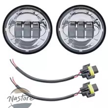 並行輸入品 バイク フォグランプ ヘッドライト クロームペア4.5インチ4 1 カスタムパーツ 部品 アクセサリー_3