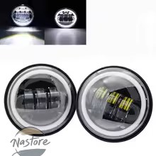 並行輸入品 バイク フォグランプ ヘッドライト クロームペア4.5インチ4 1 カスタムパーツ 部品 アクセサリー_4