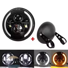 並行輸入品 バイク ヘッドライト ヘッド ライト 7インチ led drl ランプトライアンフカワサキ カワサキ 7.5 インチランプハウジング カスタムパーツ 部品_5