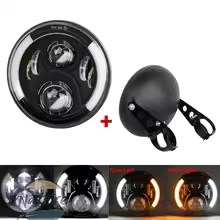 並行輸入品 バイク ヘッドライト ヘッド ライト 7インチ led drl ランプトライアンフカワサキ カワサキ 7.5 インチランプハウジング カスタムパーツ 部品_7