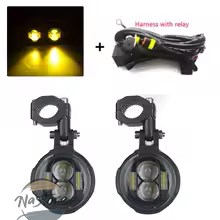 並行輸入品 バイク ヘッドライト ヘッド ライト led プロジェクターレンズモトランプ フォグライト カスタムパーツ 部品 アクセサリーの画像