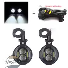並行輸入品 バイク ヘッドライト ヘッド ライト led プロジェクターレンズモトランプ フォグライト カスタムパーツ 部品 アクセサリーの画像