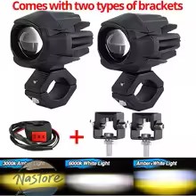 並行輸入品 バイク フォグランプ ヘッドライト ウインカー ヘッド ライト 12d 超高輝度補助 led スポットライトモト カワサキ suv カスの画像