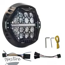 並行輸入品 バイク ヘッドライト led ラウンド型 7インチ ヘッドランプ ハウジング カスタムパーツ 部品 アクセサリー_1