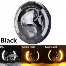並行輸入品 バイク ヘッドライト ヘッド 7 インチ led ライト ブラック