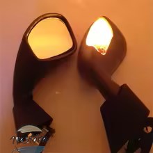 並行輸入品 バイク turn signal rear view mirrors for aprilia 2004 2008 rsv 1000 2007 mille r black free shipping カスタムパーツ 部品 アクセサリー_2