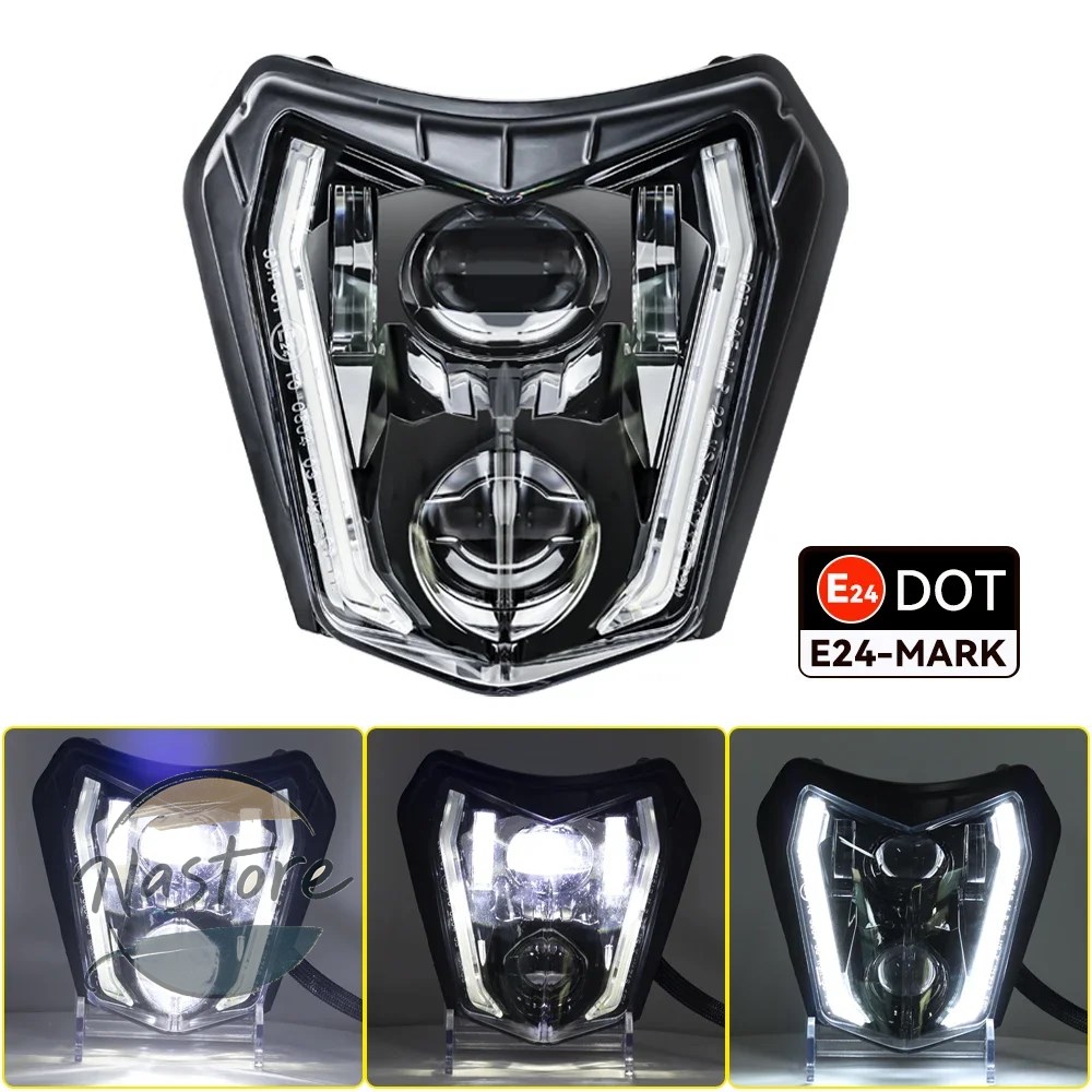 並行輸入品 e24 バイク ヘッドライト ヘッド ライト led ランプ drl exc excf sx sxf xc 125 150 505 525 530 カスタムパーツ 部品 アクセサリー_8