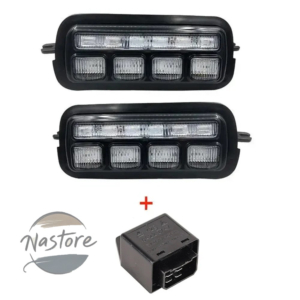 並行輸入品 カバー アクセサリー カスタム カースタイリングチューニングライトプロテクター lada niva 4x4 1995 led drlライト カスタムパーツ 部品の画像