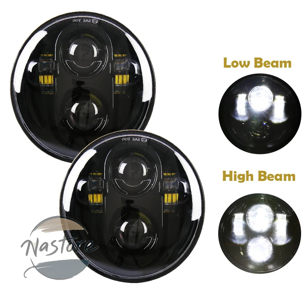 並行輸入品 ヘッド ヘッドライト ライト 2x 5.75インチ led ハイ/ロービーム ハロー スピードトリプル \u0026 ストリートトリプル サンダー 5 3/4インチ_7