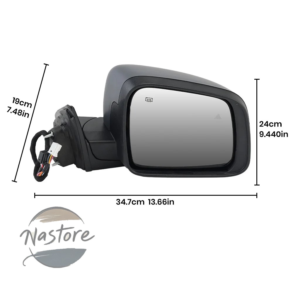 並行輸入品 ジープ 13 pins door rearview mirror assembly grand cherokee wk 2011-2021 with dual plug primer side cars accessories 部品 カスタムパーツ_2