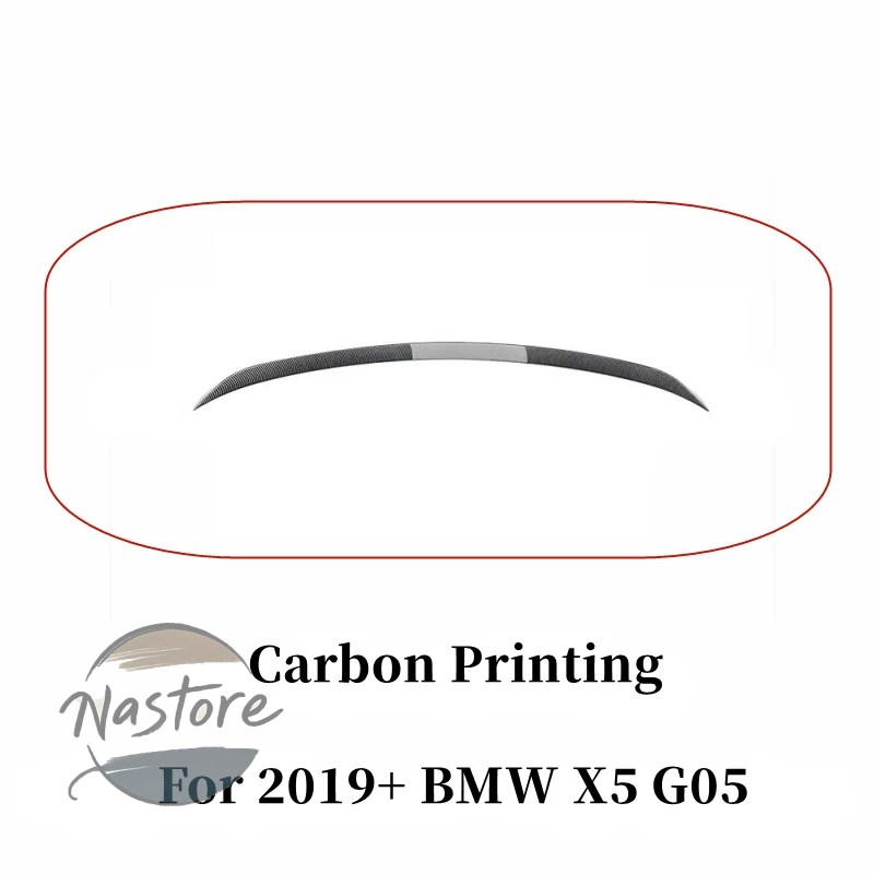 並行輸入品 BMW リア カスタムパーツ 2019-2024 x5 g05 absプラスチックブラックカーボントランクミッドスポイラーウィングカーアクセサリーパーツ 部品_2
