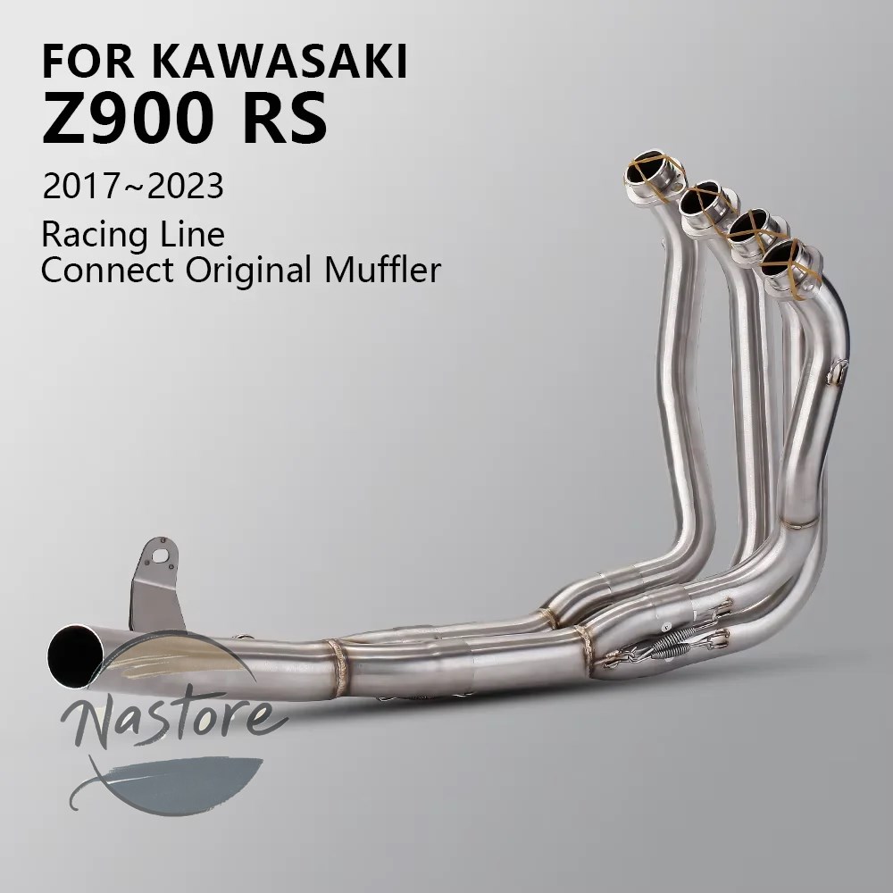 並行輸入品 バイク フロント マフラー 部品 カスタムパーツ アクセサリー カワサキ z900rs 2017-2023 スリップオン 排気エスケープ_1