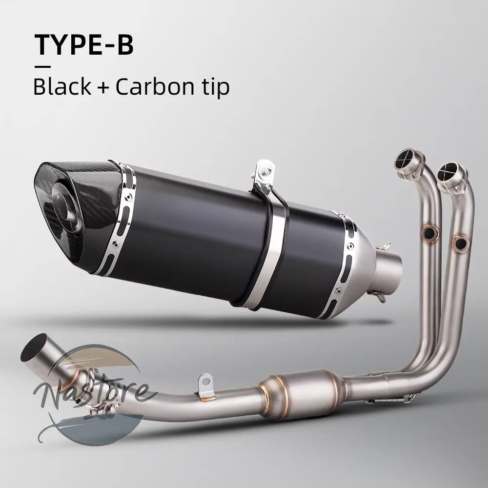 並行輸入品 バイク フロント マフラー 部品 カスタムパーツ アクセサリー 450sr 450 sr 排気エスケープ moto フルシステム ミドルリンクパイプ カーボンの画像