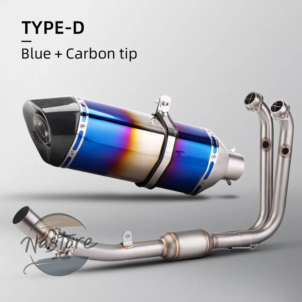 並行輸入品 バイク フロント マフラー 部品 カスタムパーツ アクセサリー 450sr 450 sr 排気エスケープ moto フルシステム ミドルリンクパイプ カーボンの画像