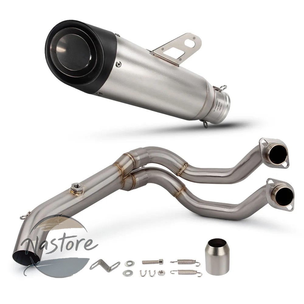 並行輸入品 バイク フロント マフラー 部品 カスタムパーツ アクセサリー カワサキ ニンジャ650 z650 2017-2025 排気フルシステム_1