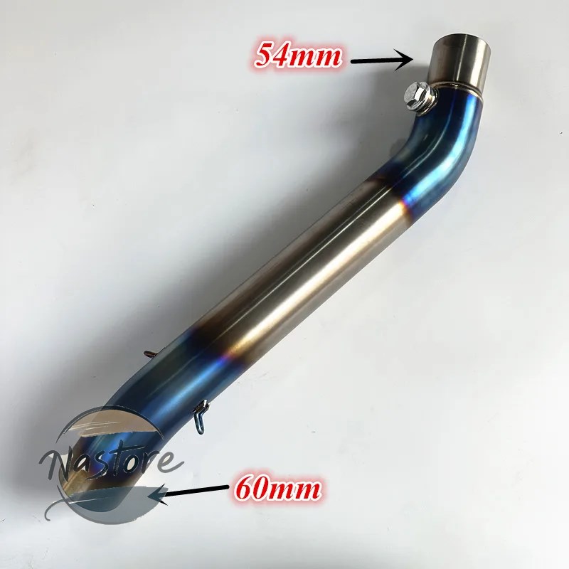 並行輸入品 バイク 部品 カスタムパーツ アクセサリー カワサキ zx6r ニンジャ 636 2009-2024 排気ミドルリンクパイプ チタン合金製ミドルチューブの画像