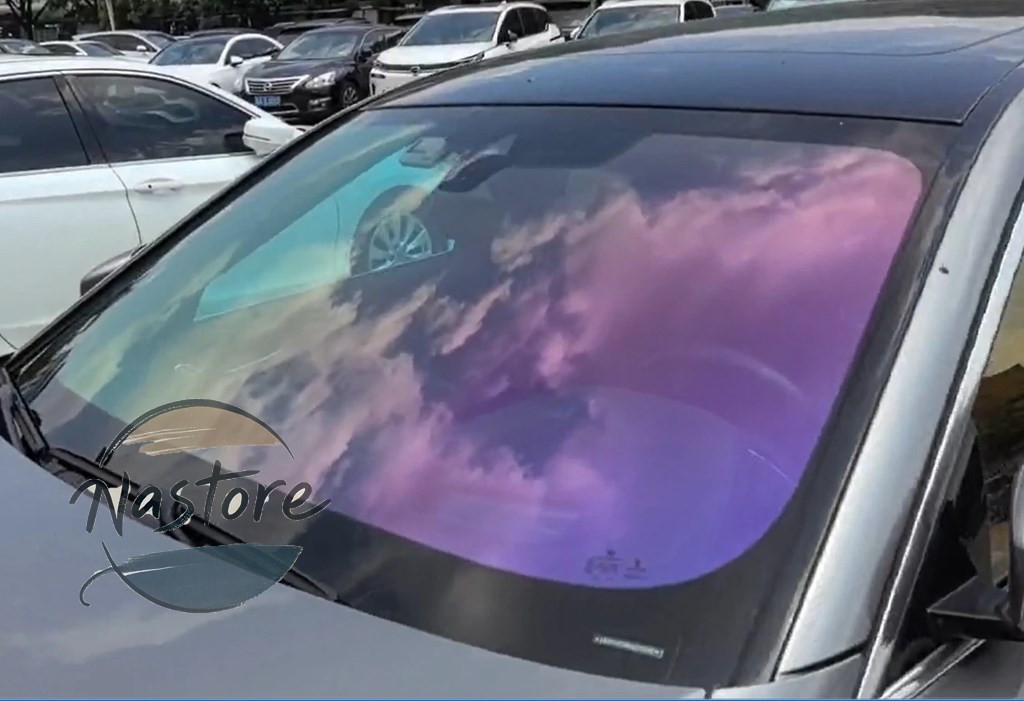 並行輸入品 1m×6m 80% カメレオンフィルム カーウィンドウ パープル カラーチェンジ ティントガラスステッカー ソーラーフィルム 部品 カスタムパーツ_1