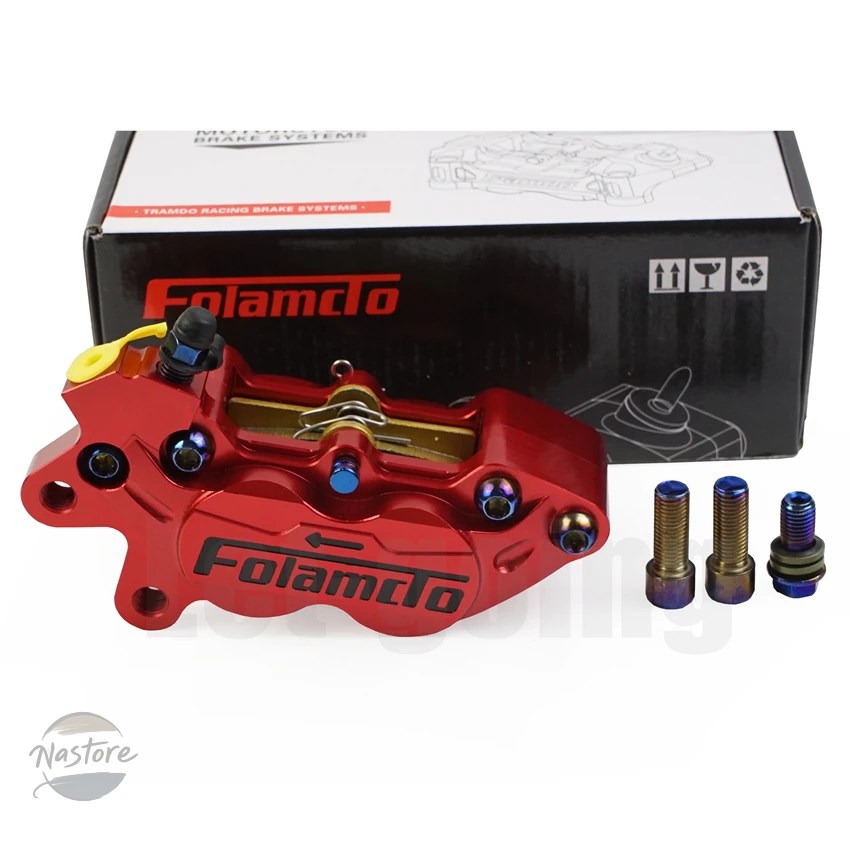 並行輸入品 スズキ suzuki バイク ブレーキ ヤマハ ビッグ4ピストンディスクキャリパーポンプ40mmピッチング fast 53mmブラケット カワサキ 部品の画像