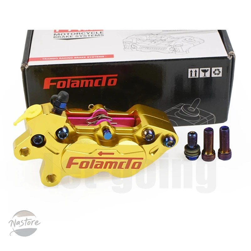 並行輸入品 スズキ suzuki バイク ブレーキ ヤマハ ビッグ4ピストンディスクキャリパーポンプ40mmピッチング fast 53mmブラケット カワサキ 部品の画像