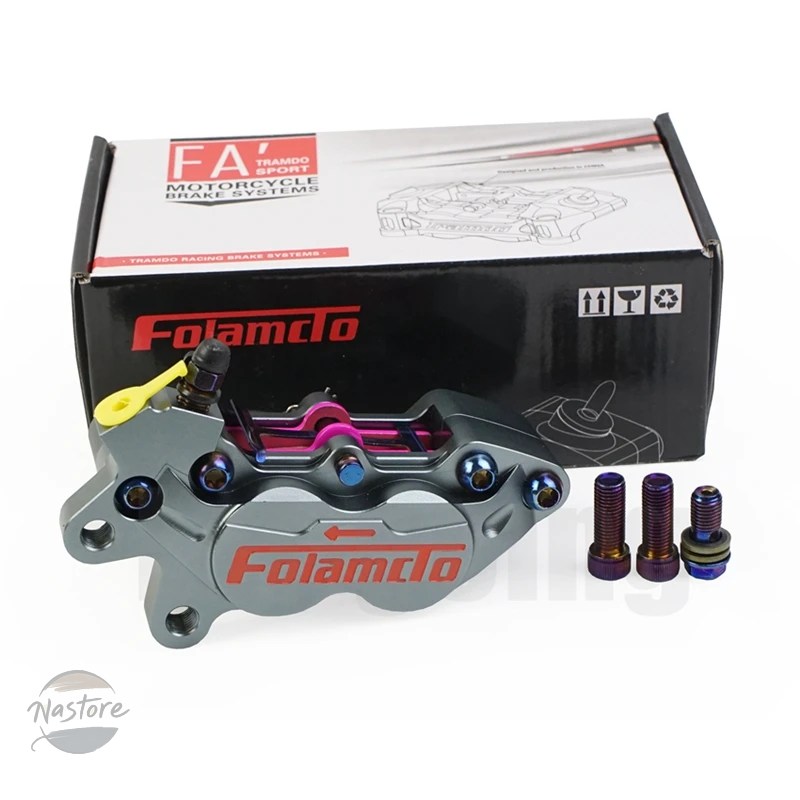 並行輸入品 スズキ suzuki バイク ブレーキ ヤマハ ビッグ4ピストンディスクキャリパーポンプ40mmピッチング fast 53mmブラケット カワサキ 部品の画像