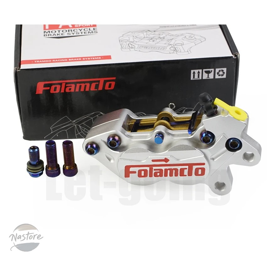 並行輸入品 スズキ suzuki バイク ブレーキ ヤマハ ビッグ4ピストンディスクキャリパーポンプ40mmピッチング fast 53mmブラケット カワサキ 部品の画像