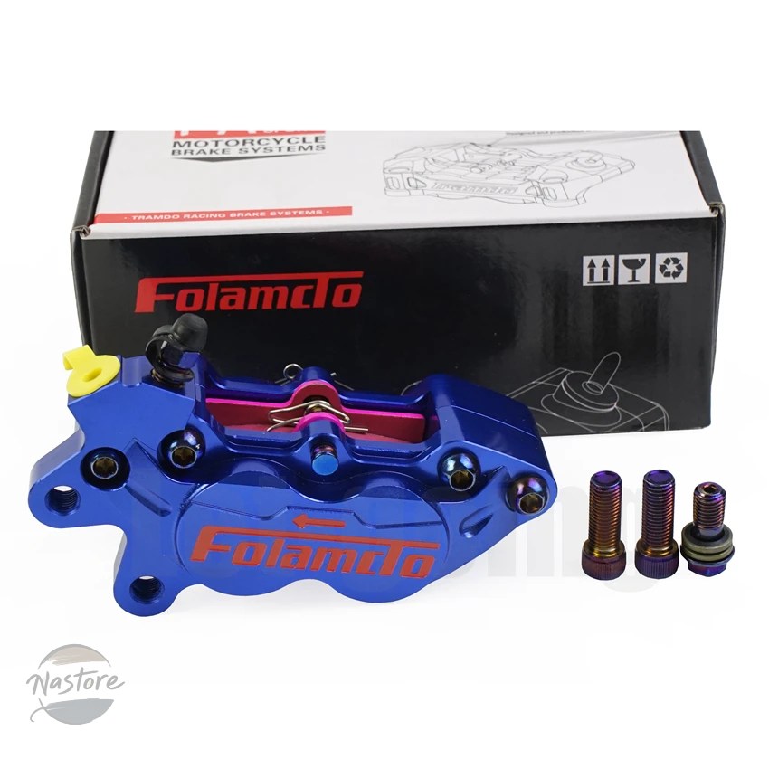 並行輸入品 スズキ suzuki バイク ブレーキ ヤマハ ビッグ4ピストンディスクキャリパーポンプ40mmピッチング fast 53mmブラケット カワサキ 部品の画像