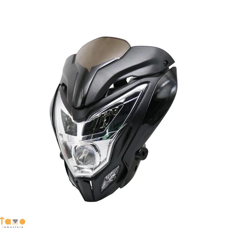 並行輸入品 バイク ヘッド ライトアセンブリ 1ピース バjaj フェアリング 150 200 赤 黒 青 部品 カスタムパーツ アクセサリーの画像
