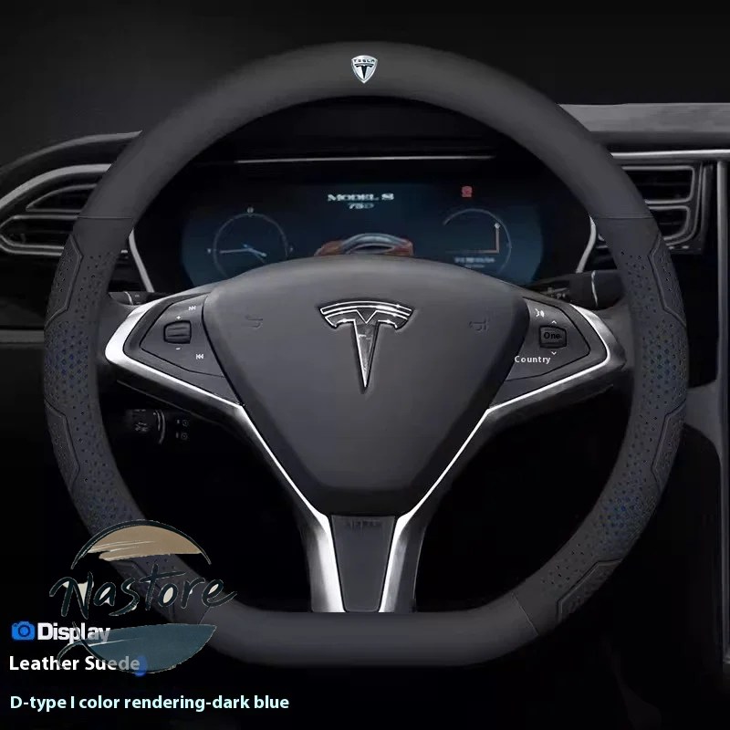 並行輸入品 テスラ tesla カバー ホイール カスタムパーツ モデル3 モデルy モデルs モデルx ロードスター カーボン スエードレザー 滑り止め ステアリング_7