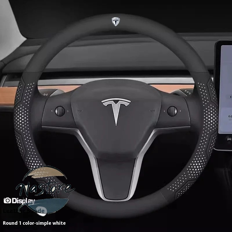並行輸入品 テスラ tesla カバー ホイール カスタムパーツ モデル3 モデルy モデルs モデルx ロードスター カーボン スエードレザー 滑り止め ステアリング_14