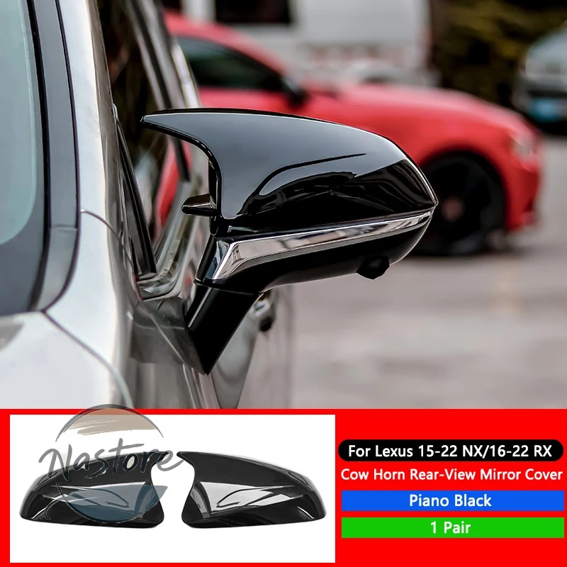 並行輸入品 カバー qhcp- 牛革保護ミラー absバックミラーシェルキャップ スポーツスタイル lexus 15-22 nx/16-22 rx 1ペア 保護トリム_1