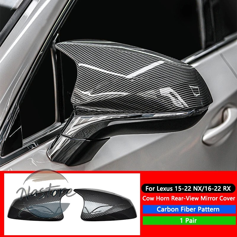 並行輸入品 カバー qhcp- 牛革保護ミラー absバックミラーシェルキャップ スポーツスタイル lexus 15-22 nx/16-22 rx 1ペア 保護トリム_2