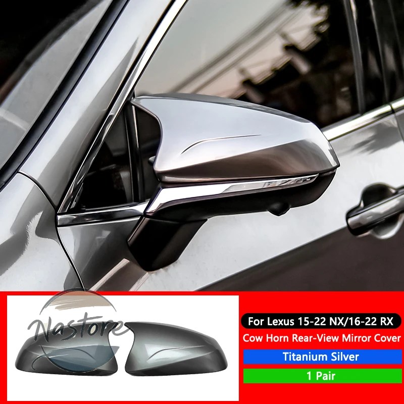 並行輸入品 カバー qhcp- 牛革保護ミラー absバックミラーシェルキャップ スポーツスタイル lexus 15-22 nx/16-22 rx 1ペア 保護トリム_3