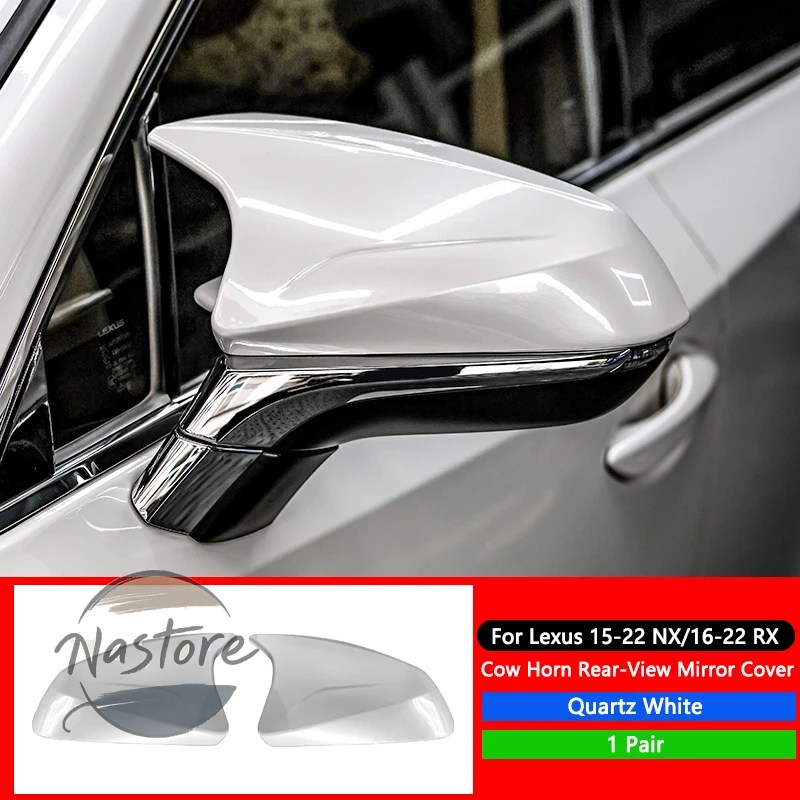 並行輸入品 カバー qhcp- 牛革保護ミラー absバックミラーシェルキャップ スポーツスタイル lexus 15-22 nx/16-22 rx 1ペア 保護トリム_4