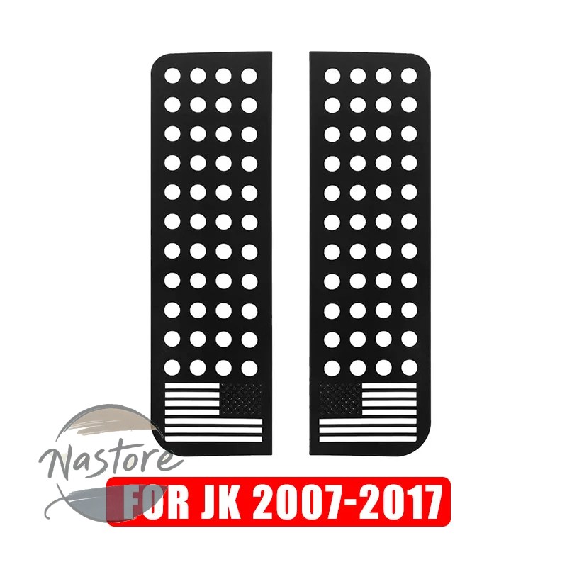 並行輸入品 ジープ カバー リア カスタム ウィンドウガラスパネル装飾トリムラングラー jk jl 2007-2019-21 2022 4 ドアアクセサリーブラックの画像