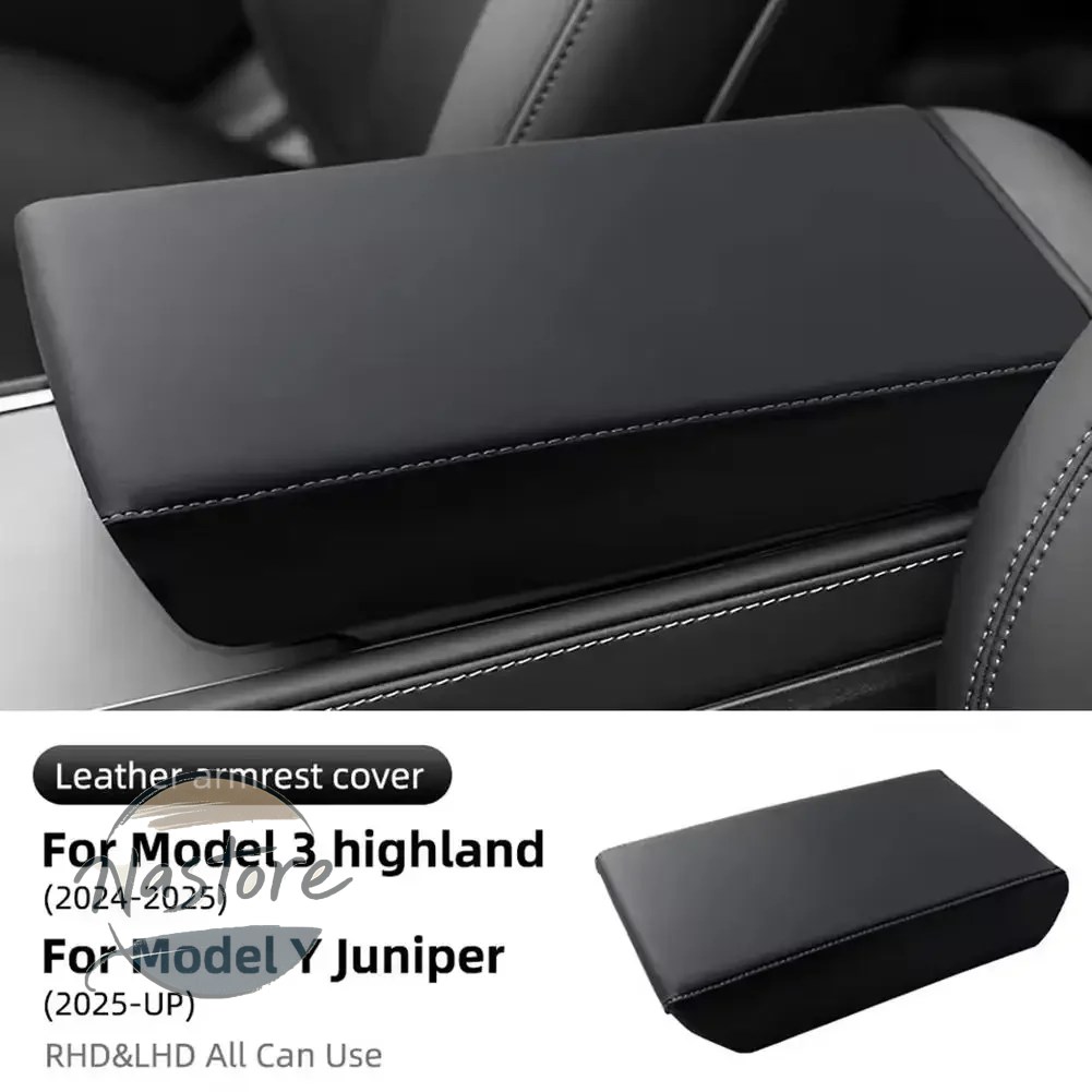 並行輸入品 テスラ tesla カバー アームレスト y 25 プロテクターボックス白ソフトレザーセンターコンソールパネルパッド model3 ハイランド v3z8の画像