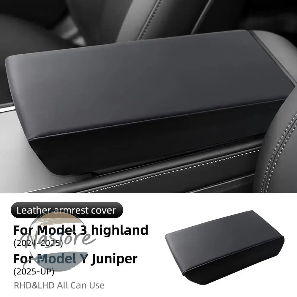 並行輸入品 テスラ tesla カバー アームレスト y 25 プロテクターボックス白ソフトレザーセンターコンソールパネルパッド model3 ハイランド v3z8の画像