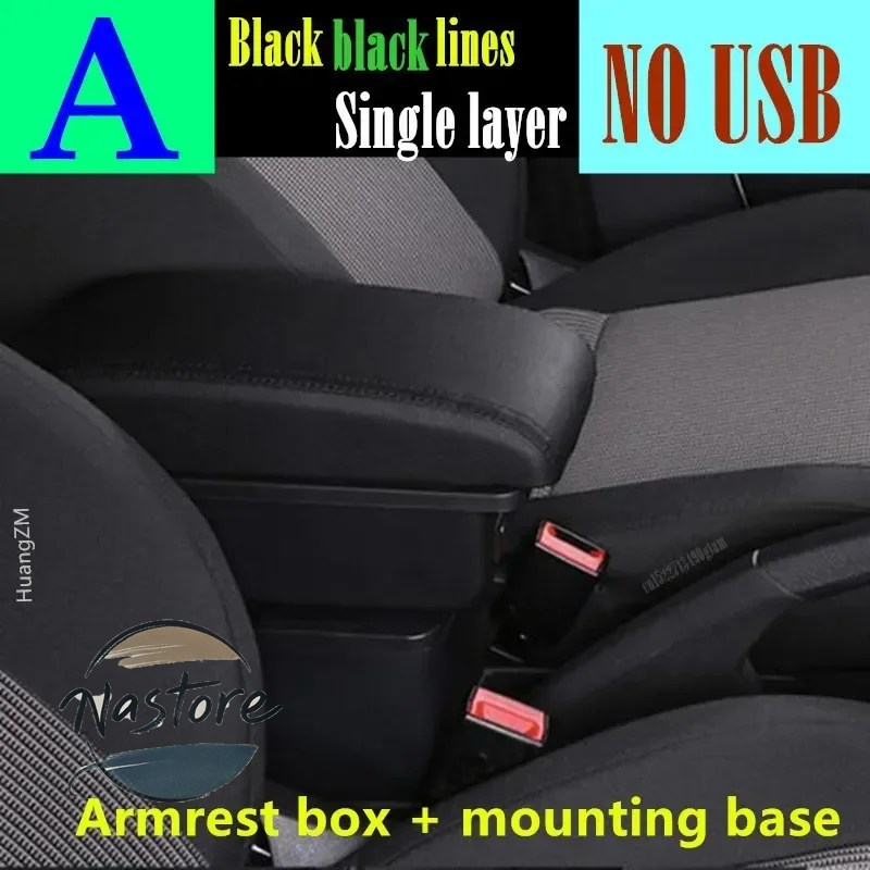 並行輸入品 リア カスタム アームレスト プジョー 1007 ボックスプジョー ボックス中央収納ボックスレトロフィットインテ usb カーアクセサリーの画像