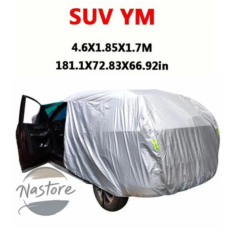 並行輸入品 カバー 汎 suv/セダンフルカー 屋外 太陽 雨 雪 保護 uv カーアンブレラ シルバー s-xxl カーケースの画像