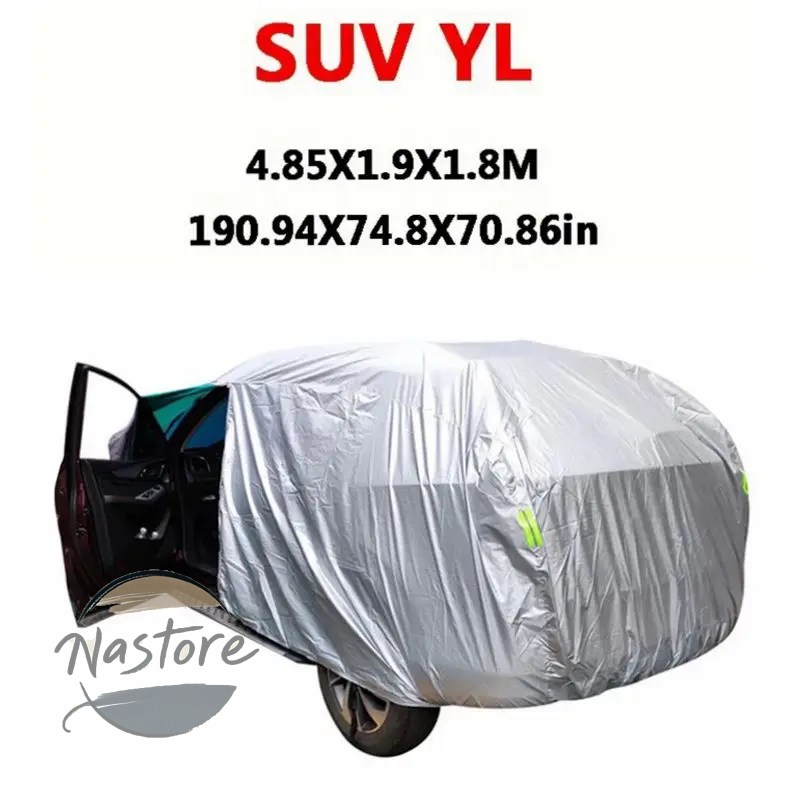 並行輸入品 カバー 汎 suv/セダンフルカー 屋外 太陽 雨 雪 保護 uv カーアンブレラ シルバー s-xxl カーケースの画像