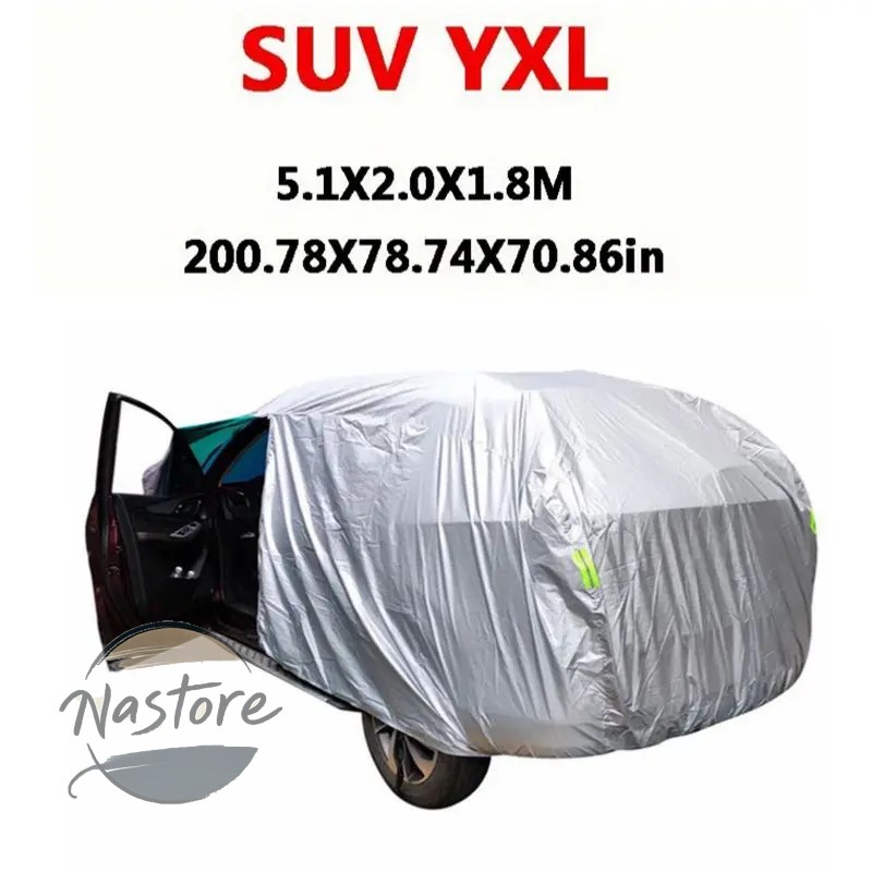 並行輸入品 カバー 汎 suv/セダンフルカー 屋外 太陽 雨 雪 保護 uv カーアンブレラ シルバー s-xxl カーケースの画像