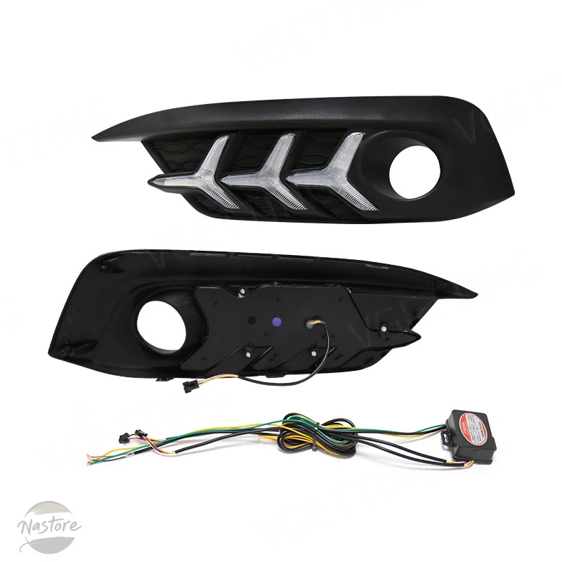 並行輸入品 LEDデイタイムランニングライト カーアクセサリー ホンダ honda シビック2016 2017 イエローウインカー ドレッド シグナルライト 2018の画像