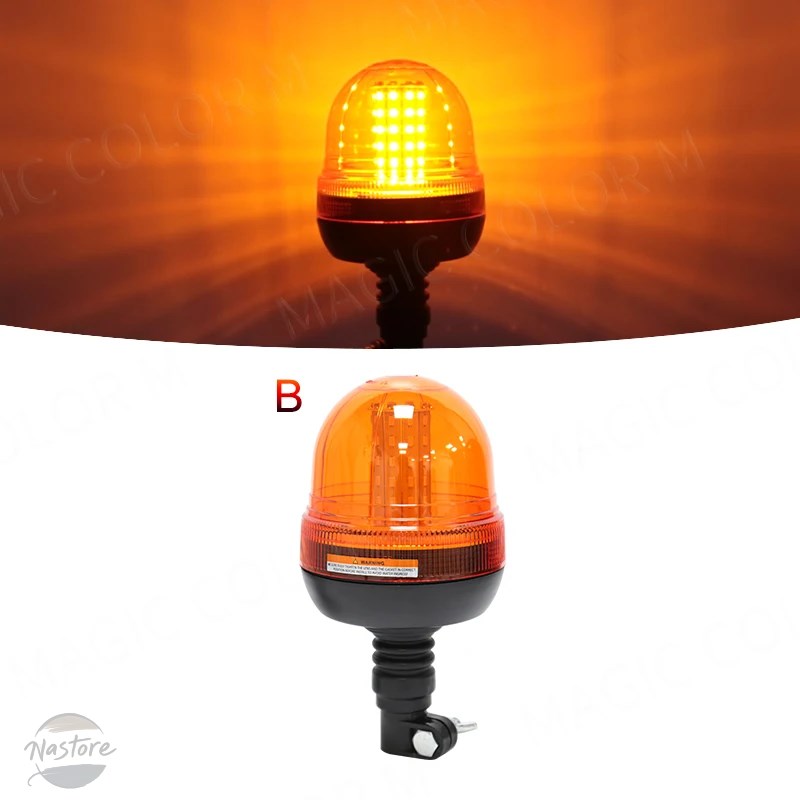 並行輸入品 防水 ストロボ 農業 ランプ 60LED 点滅信号 緊急セキュリティアラーム 黄色 12V_1