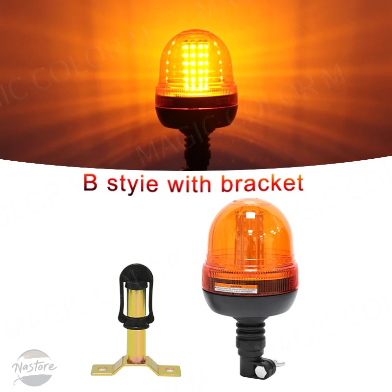 並行輸入品 防水 ストロボ 農業 ランプ 60LED 点滅信号 緊急セキュリティアラーム 黄色 12V_3