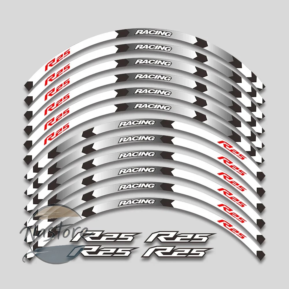 ヤマハ Super R'nroller 700 補修用デカール 並行輸入品 r25 ヤマハ バイク ホイール 17 インチ ステッカー 反射