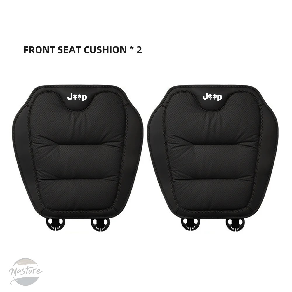 並行輸入品 カバー フロント リア /カーシート PUレザー カーシートクッション チェア パッド ジープ レネゲード コンパス ラングラー JK JLの画像