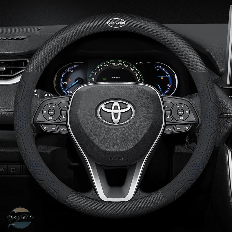 並行輸入品 トヨタ カバー ホイール トヨタ トヨタ GR カローラ カムリ RAV4 BZ5 スエード カーボン レザー 通気性 滑り止めの画像