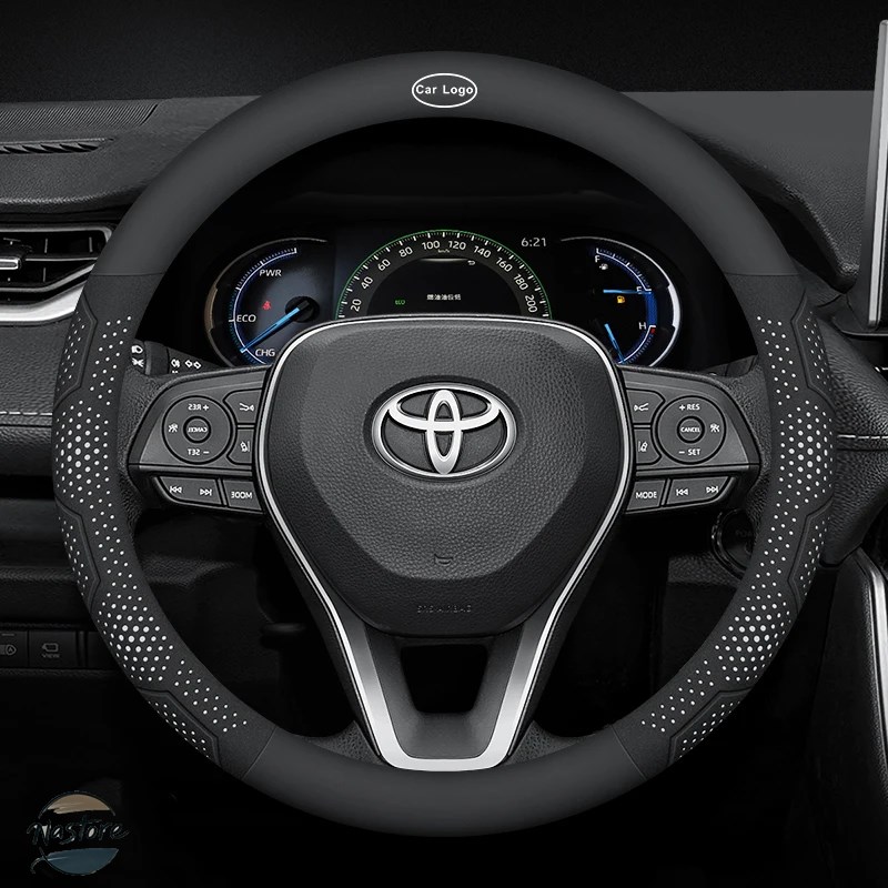 並行輸入品 トヨタ カバー ホイール トヨタ トヨタ GR カローラ カムリ RAV4 BZ5 スエード カーボン レザー 通気性 滑り止めの画像