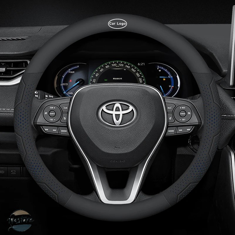 並行輸入品 トヨタ カバー ホイール トヨタ トヨタ GR カローラ カムリ RAV4 BZ5 スエード カーボン レザー 通気性 滑り止めの画像