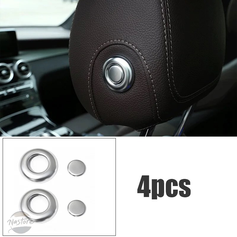 並行輸入品 ヘッドレスト調整ボタンスパンコールトリム装飾メルセデス